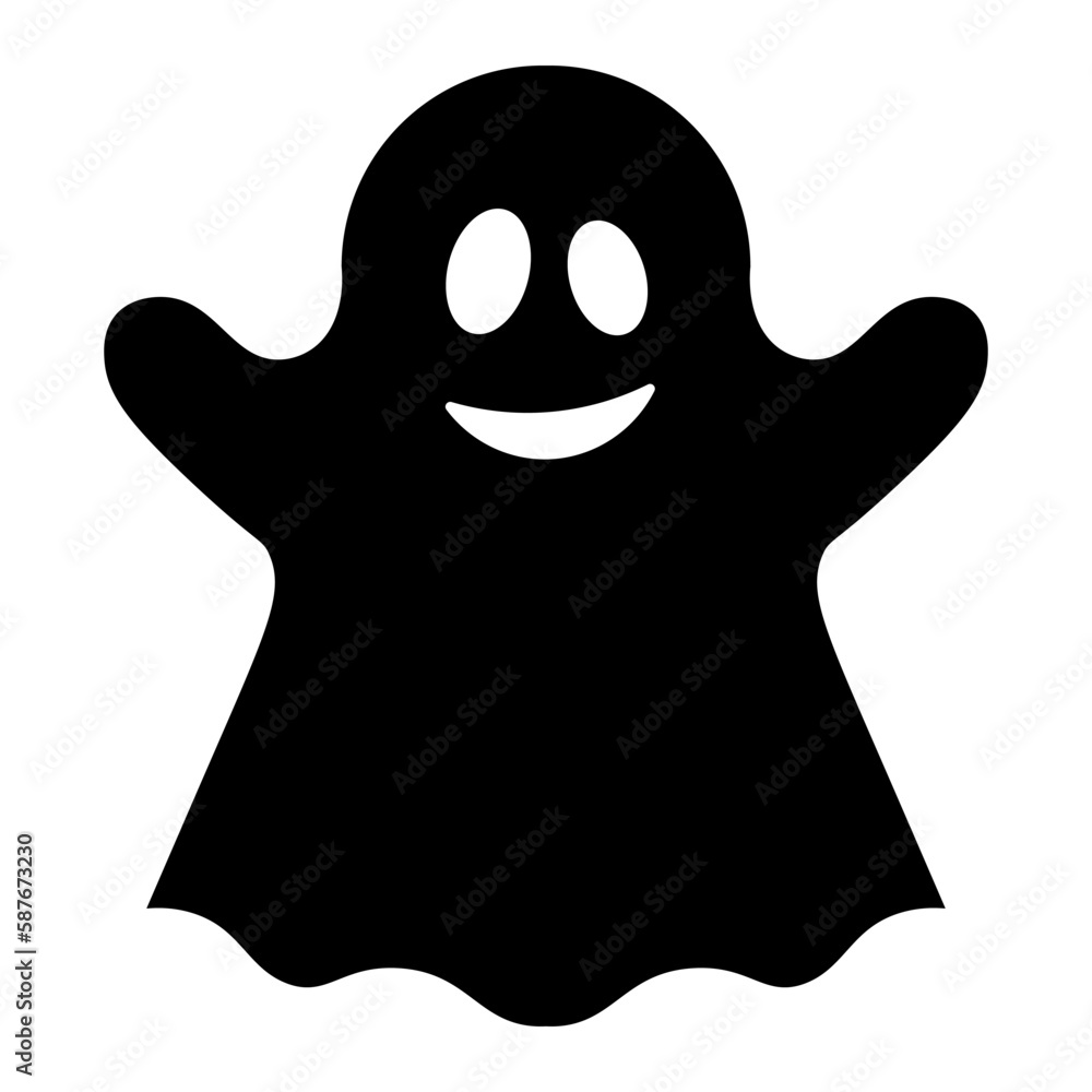 Simple illustration of scary ghost monster for Halloween day Simple illustration of scary ghost monster for Halloween day