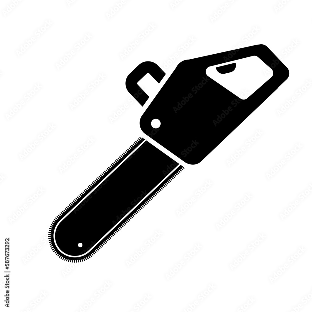 Vector illustration of chainsaw silhouette Vector illustration of chainsaw silhouette