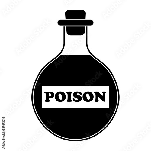 Simple illustration of poison in bottle Concept for Halloween day