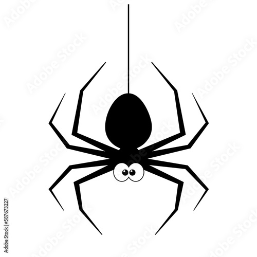 Simple illustration of spider for Happy Halloween Day