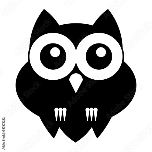 Simple illustration of owl icon Concept for Halloween day