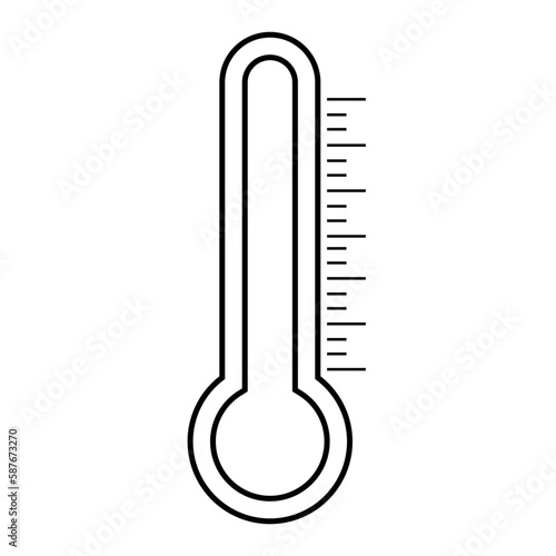 Thermometer simple icon design illustration with scale