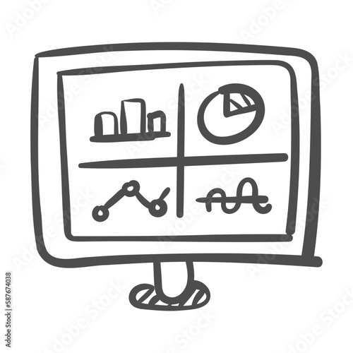 monitoring handdrawn icon
