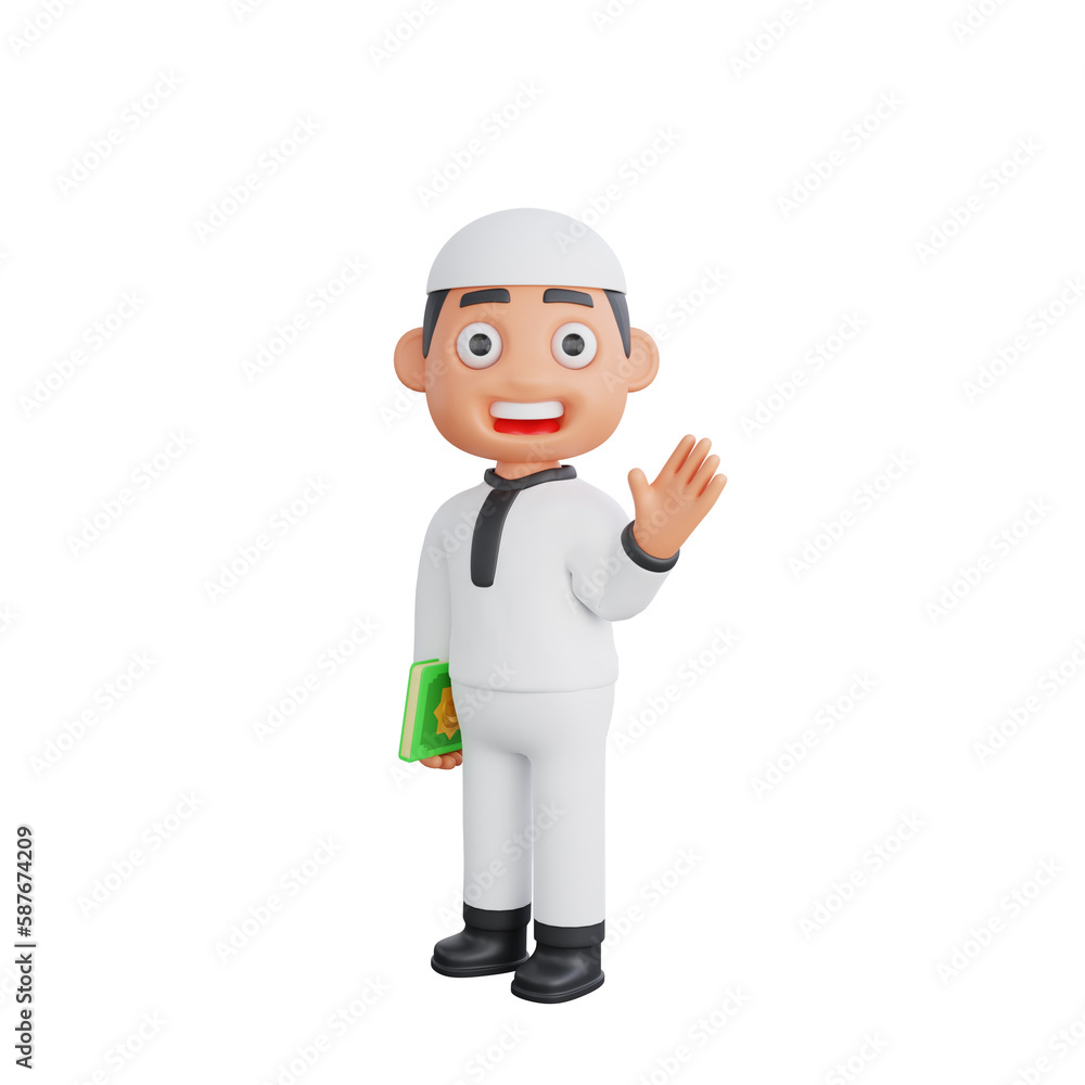 3D Character Design of a Muslim Man 3D Character Design of a Muslim Man