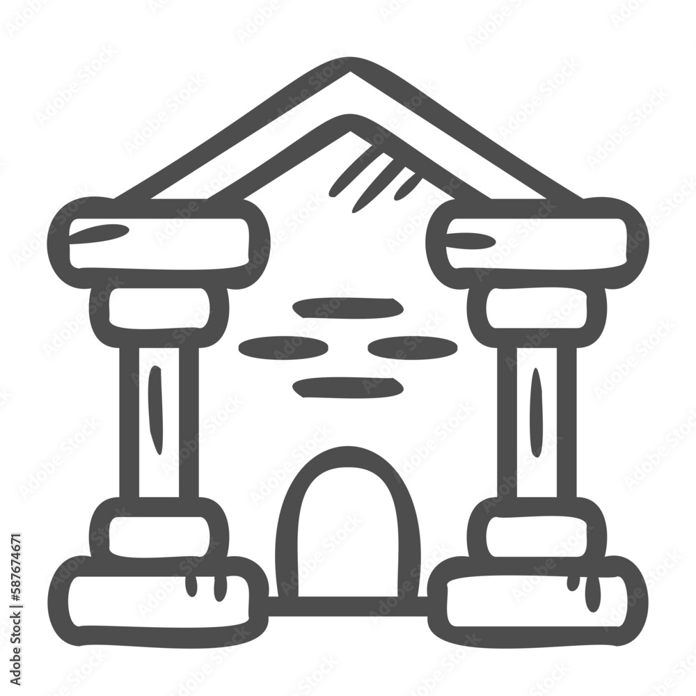 history handdrawn icon