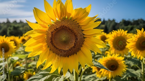 Sunflowers in the Sun