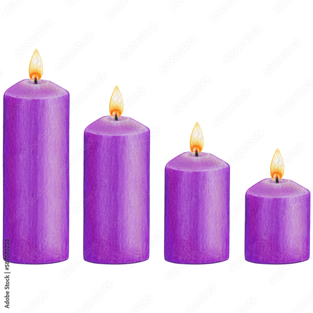 watercolor hand drawn candles watercolor hand drawn candles