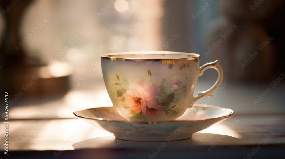 Intricate Fictional Japanese Porcelain with a Vibrant Landscape of Color and Detail Generated by AI Intricate Fictional Japanese Porcelain with a Vibrant Landscape of Color and Detail Generated by AI