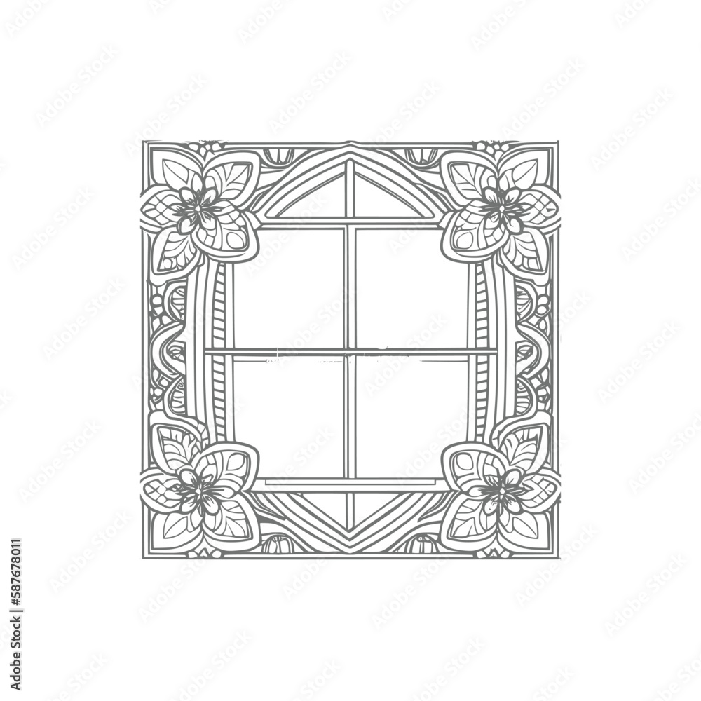 The coloring book's open window illustration is perfect for those who enjoy adding their own creative touch to coloring pages. The coloring book's open window illustration is perfect for those who enjoy adding their own creative touch to coloring pages.