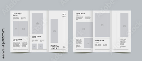 simple minimal trifold brochure design 