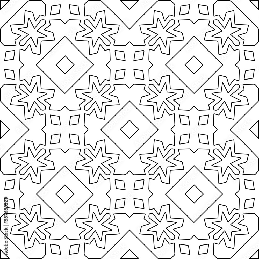 Stylish texture with figures from lines.Abstract geometric black and white pattern for web page, textures, card, poster, fabric, textile. Monochrome graphic repeating design. Stylish texture with figures from lines.Abstract geometric black and white pattern for web page, textures, card, poster, fabric, textile. Monochrome graphic repeating design.