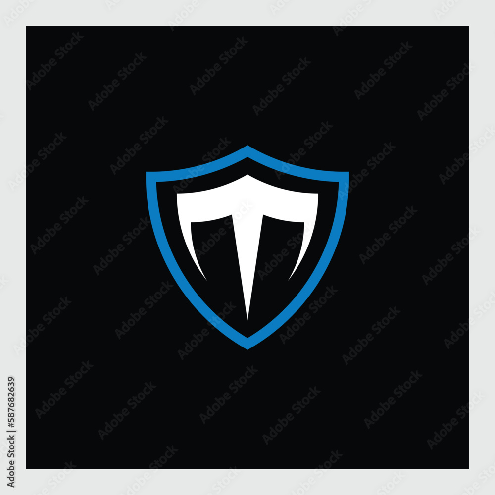 Letter E and Shield Security Logo Design. Vector Illustrator Letter E and Shield Security Logo Design. Vector Illustrator