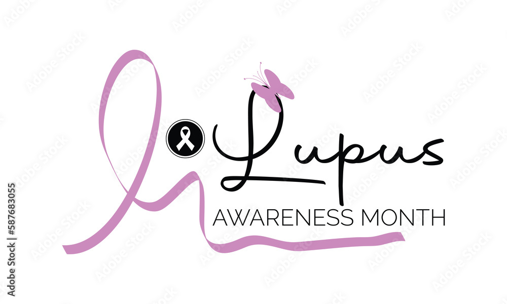 Lupus Awareness Month observed in May. banner design template Vector illustration.