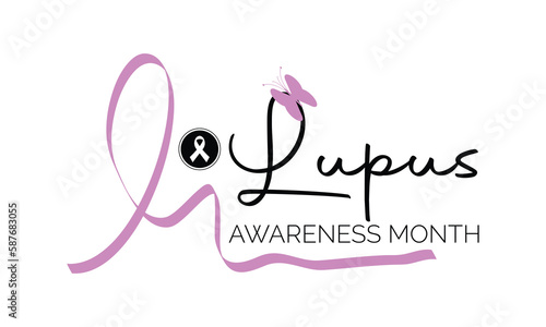 Lupus Awareness Month observed in May. banner design template Vector illustration.