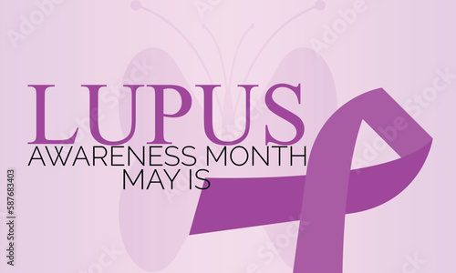 Lupus Awareness Month observed in May. banner design template Vector illustration.