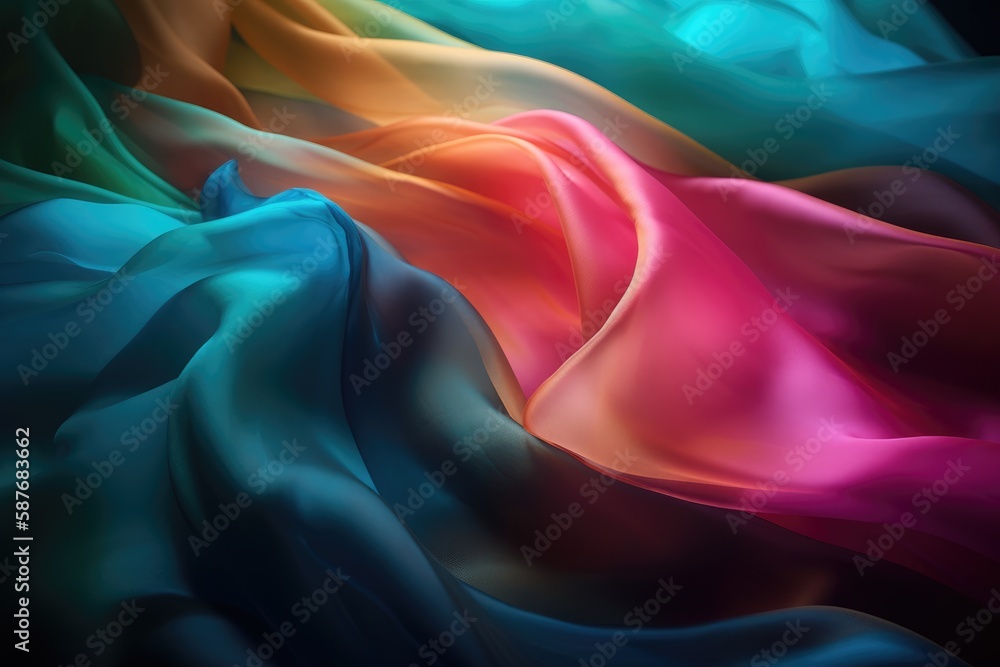 Obraz premium colorful and smooth silk background