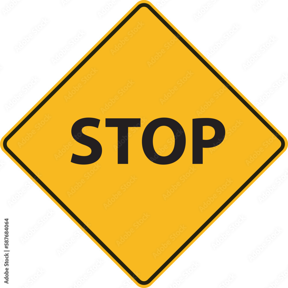 Simple red road stop sign with big hand symbol or icon vector illustration Simple red road stop sign with big hand symbol or icon vector illustration