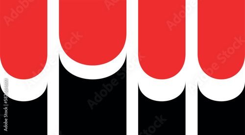 abstraction of black and red paint on the wall, vector stains