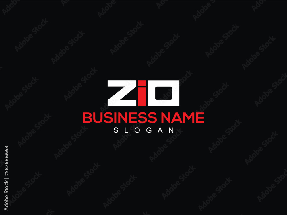 Minimalist ZIO Clothing Logo, Initial ZI zio Business Letter Logo For Your Shop - obrazy, fototapety, plakaty 