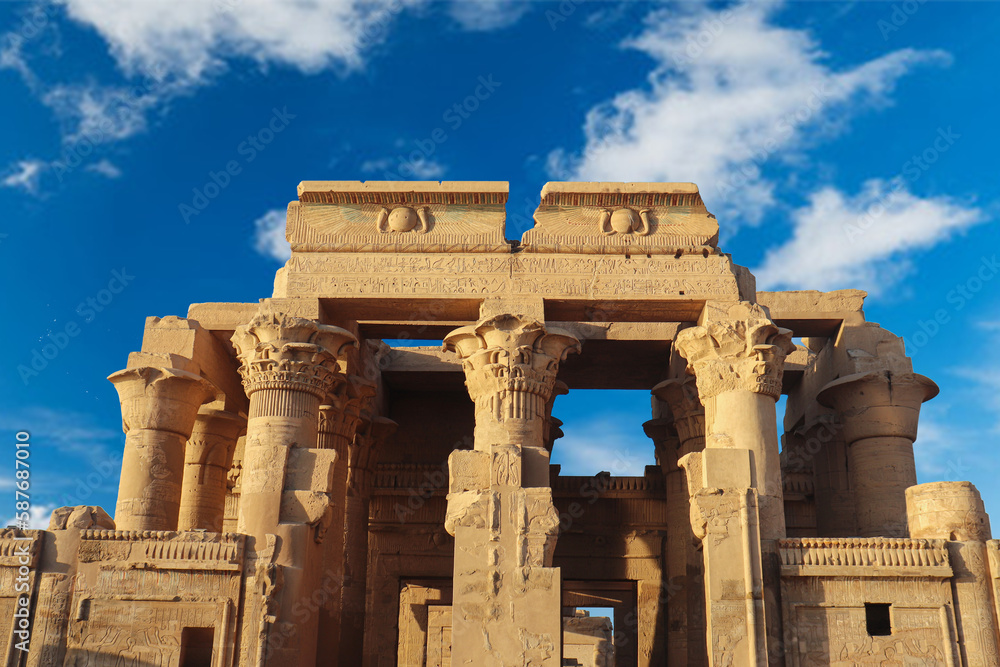 The temple of Kom Ombo in Aswan, Egypt The temple of Kom Ombo in Aswan, Egypt