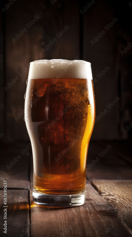 A Pint of Beer In a Rustic Setting