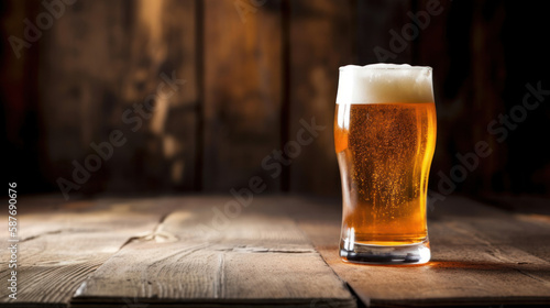 A Pint of Beer In a Rustic Setting