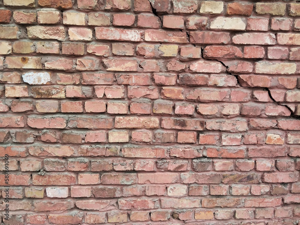 Obraz premium old red brick wall