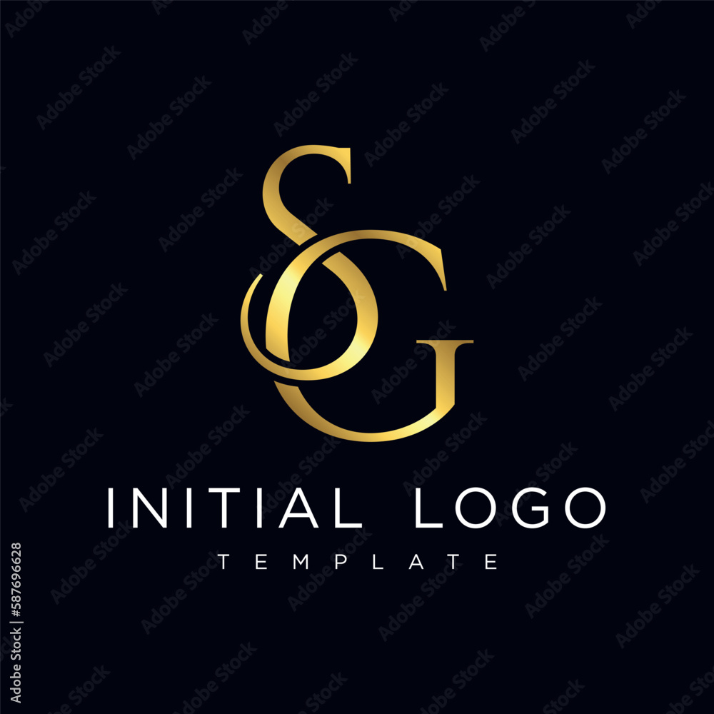 SG Elegant Luxury Initial Letter Logo Template SG Elegant Luxury Initial Letter Logo Template