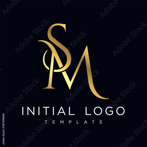 SM Elegant Luxury Initial Letter Logo Template