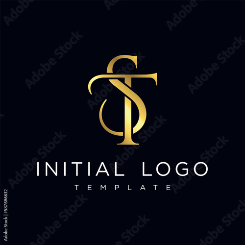 ST Elegant Luxury Initial Letter Logo Template