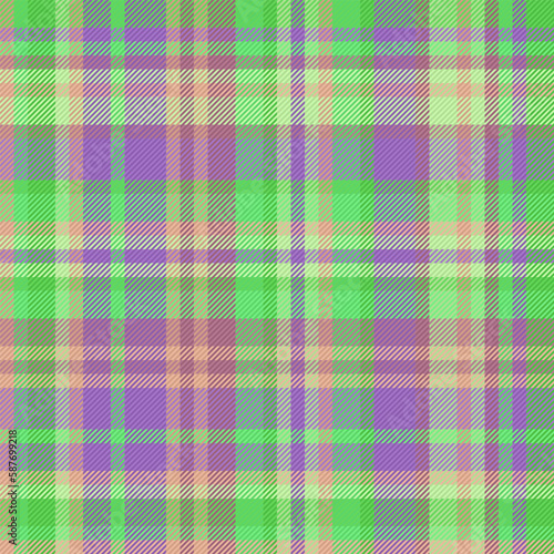 Tartan textile fabric. Seamless pattern texture. Plaid background vector check.