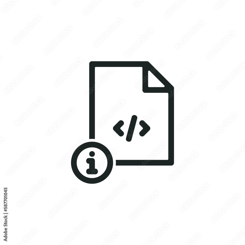 Metadata icon isolated on white background Metadata icon isolated on white background