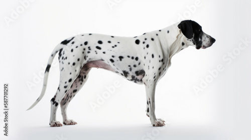 animal on the white Background dog Dalmatian generative ai © Sergey