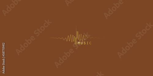 Symbol music logo design with unique concept premium vector