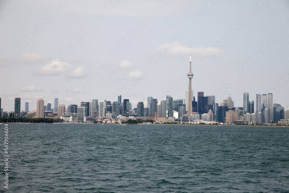 city skyline Toronto from Lake Ontario