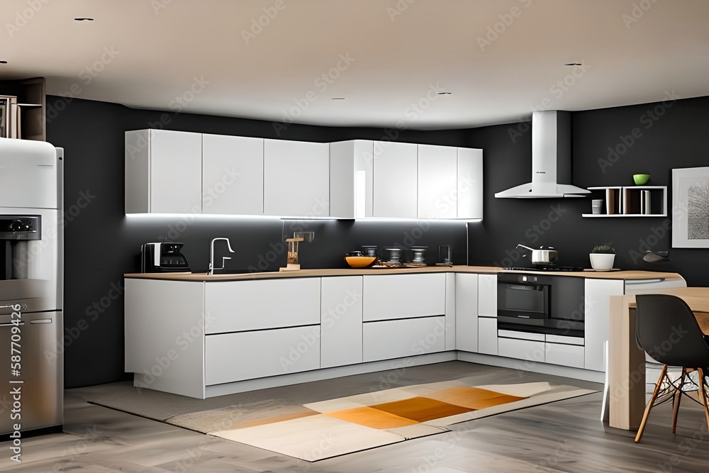 Beautiful Kitchen Interior and Stylish Furniture Beautiful Kitchen Interior and Stylish Furniture