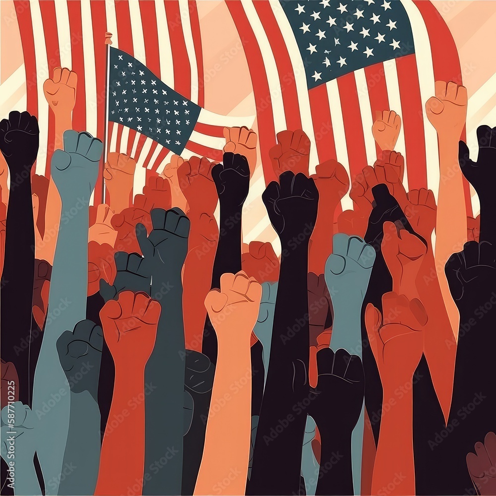 Human Rights Back Drop The concept of the struggle for rights and freedoms. Protest. Hands ...