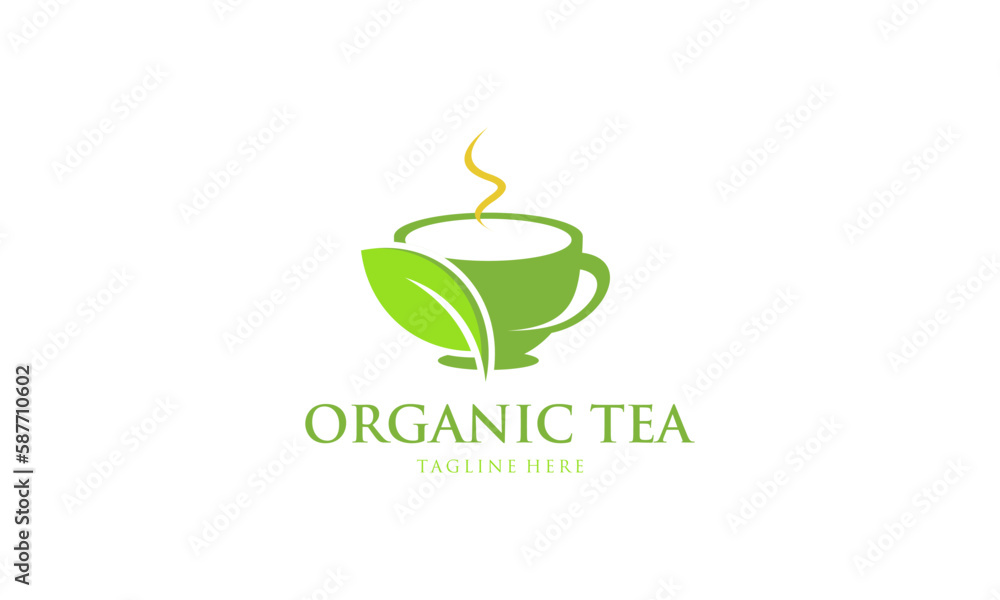 Creative Organic Green Tea Logo Design Creative Organic Green Tea Logo Design