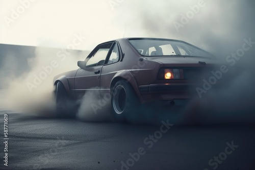 Drifting Cars and Smoke