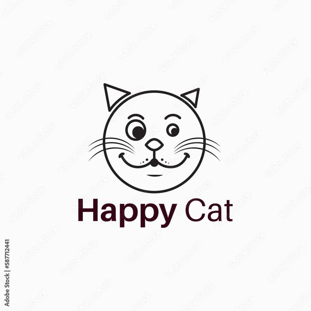Cute cat face character in vector illustration. Cute cat face character in vector illustration.