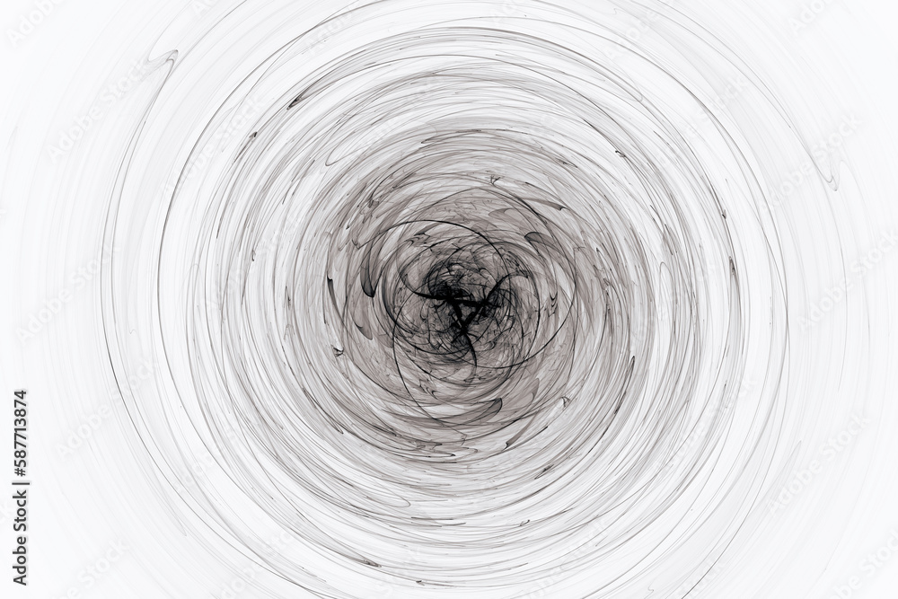Black swirling pattern of crooked waves on a white background. Abstract fractal 3D rendering Black swirling pattern of crooked waves on a white background. Abstract fractal 3D rendering
