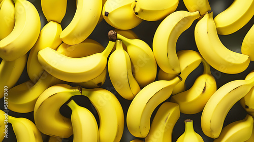 bunch of bananas background, generative AI