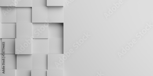 Abstract white geometric background. Poster texture