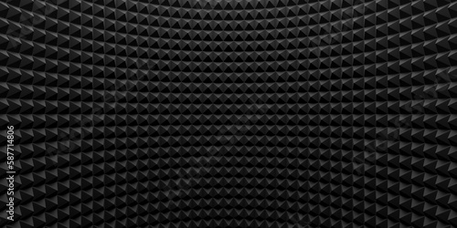 Geometric soundproof foam wall. Textured background