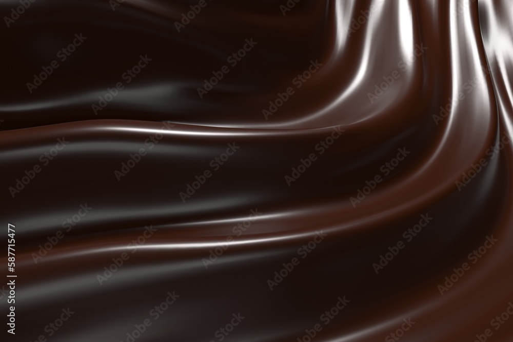 Naklejka premium Chocolate background. Melted choco mass