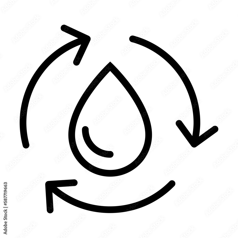Recycle water icon Recycle water icon