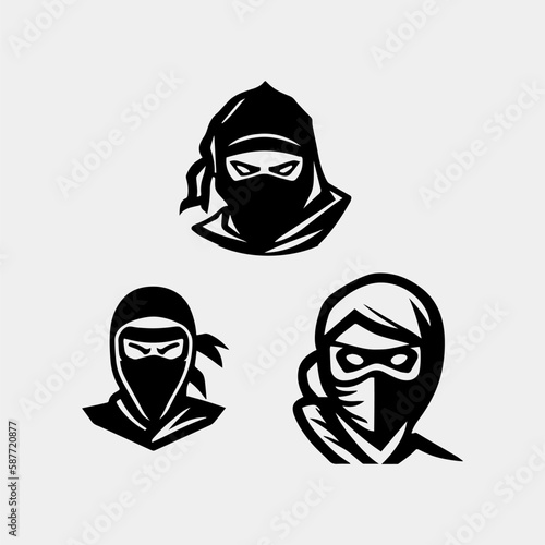 Ninja logo vector design idea