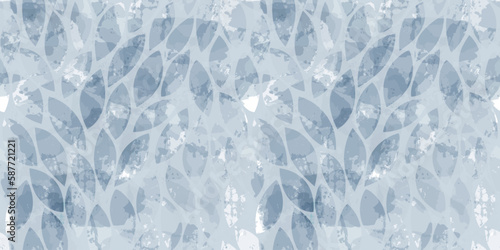 Watercolor leaves seamless vector pattern. leaves background, textured jungle print