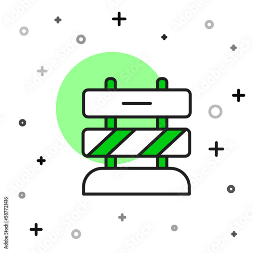 Filled outline End of railway tracks icon isolated on white background. Stop sign. Railroad buffer end to destination. Vector