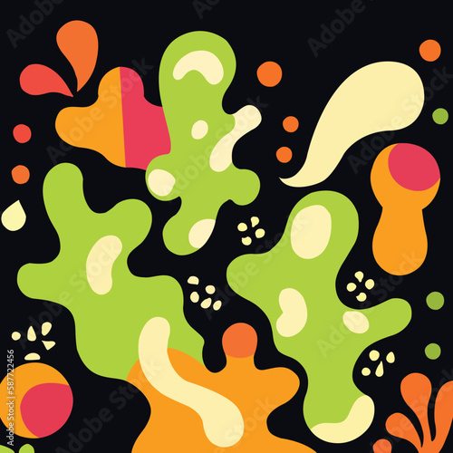 Abstract organic shapes vector illustration. Organic shapes background.